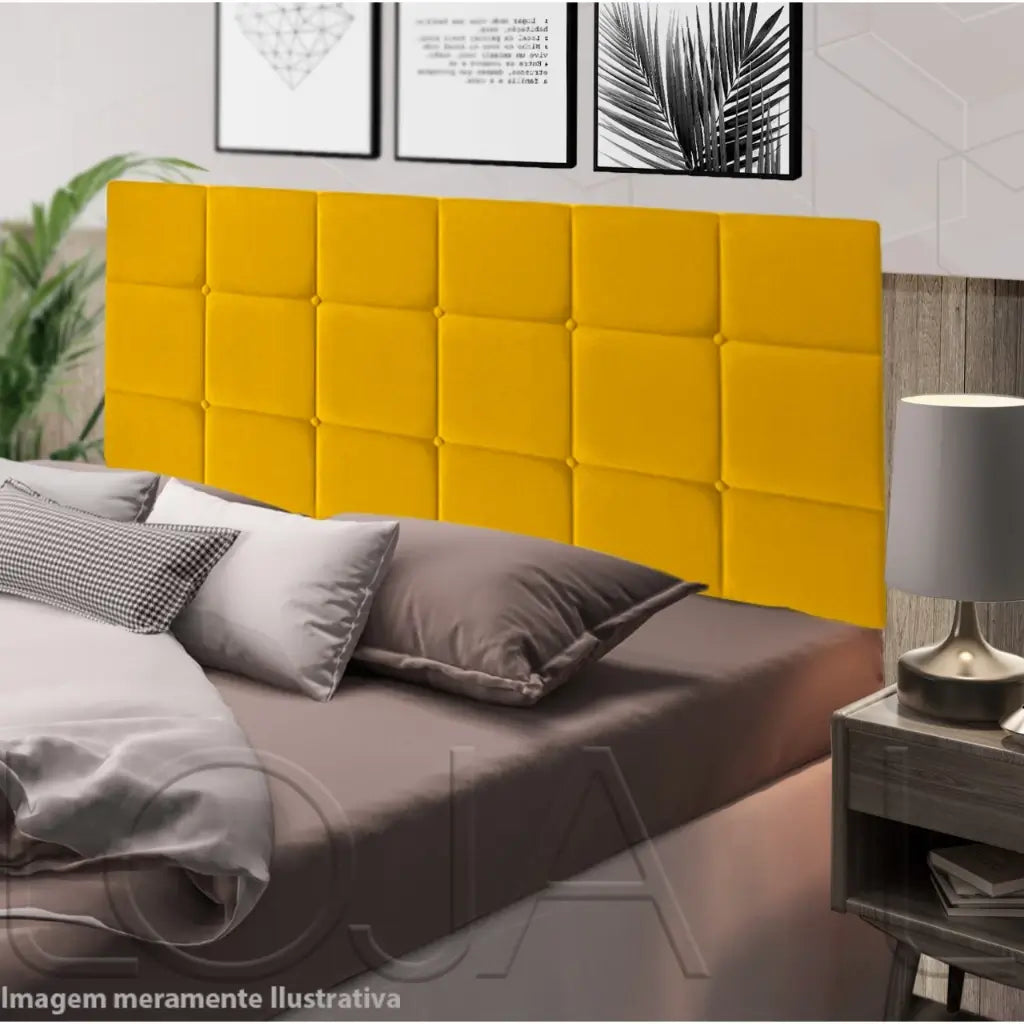 Cabeceira de Cama Box Modular - Califa - Suede - Solteiro e Casal "Poli Lar"