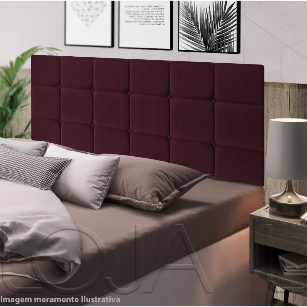 Cabeceira de Cama Box Modular - Califa - Suede - Solteiro e Casal "Poli Lar"