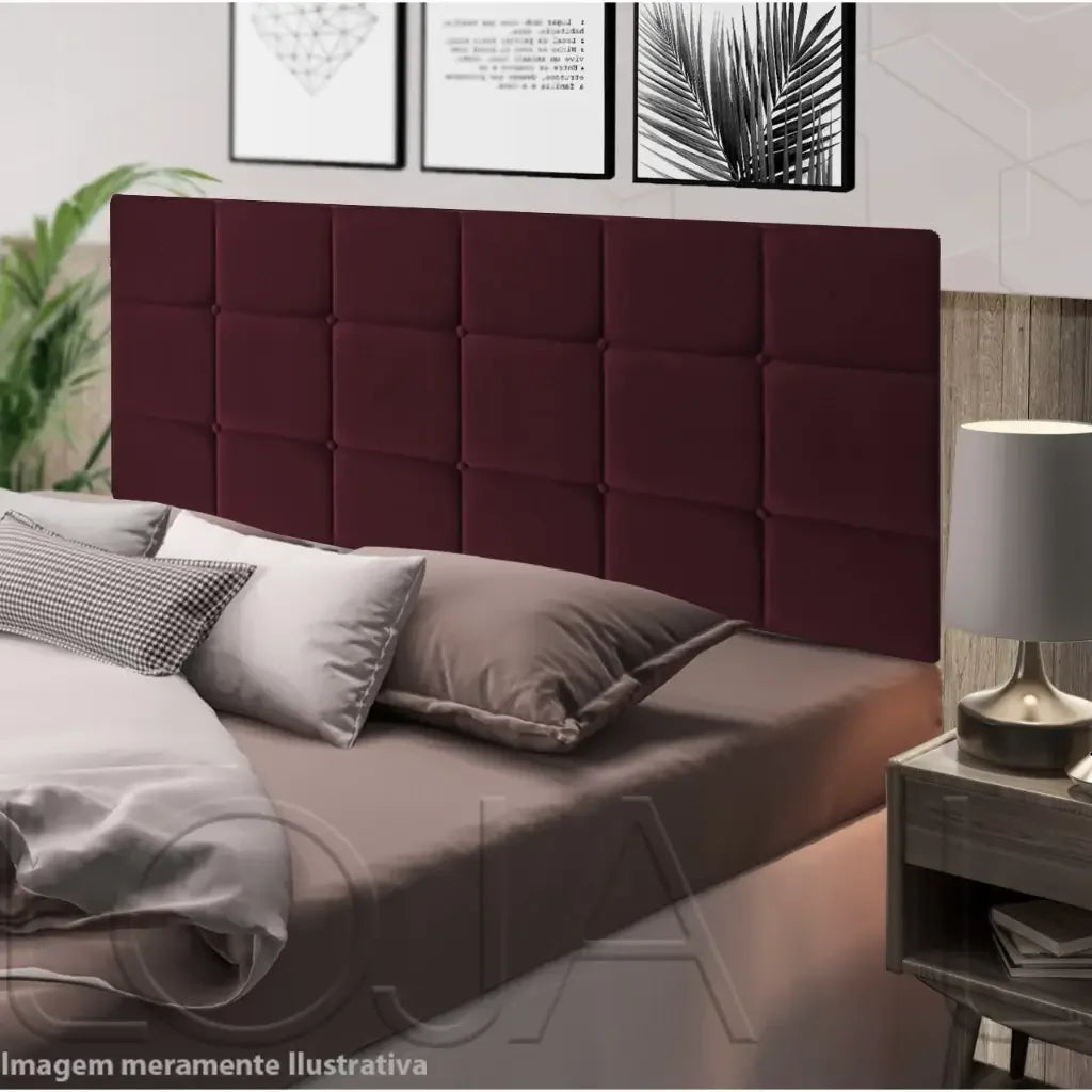 Cabeceira de Cama Box Modular - Califa - Suede - Solteiro e Casal "Poli Lar"
