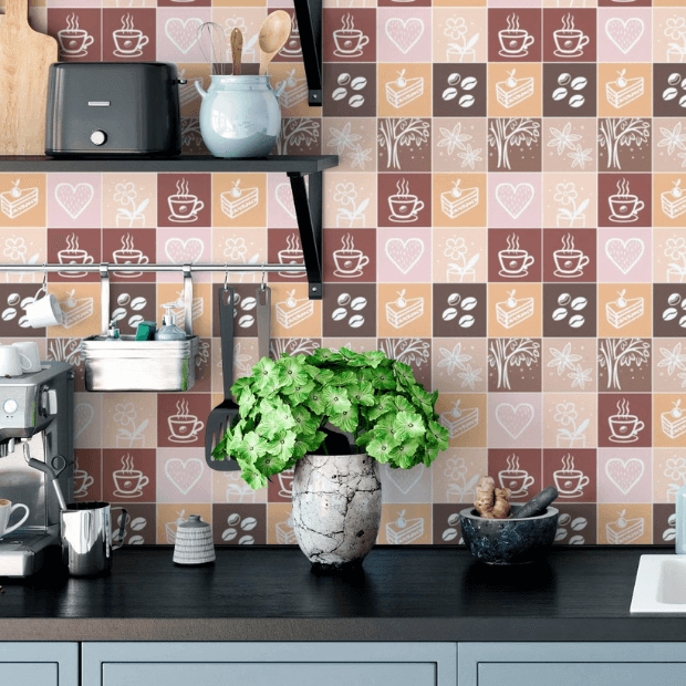 Papel de Parede 3D Cantinho do Café "Poli Lar" Desing Moderno e Inovador