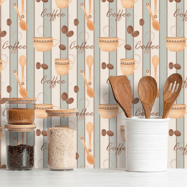 Papel de Parede 3D Cantinho do Café "Poli Lar"