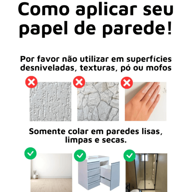 Papel de Parede 3D Tijolo Rústico "Poli Lar"