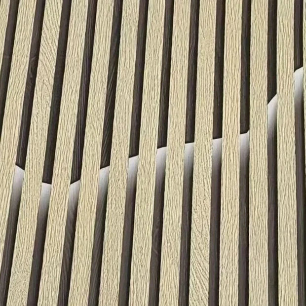 Papel de Parede 3D Madeira Ripada Ondulada "Poli Lar"