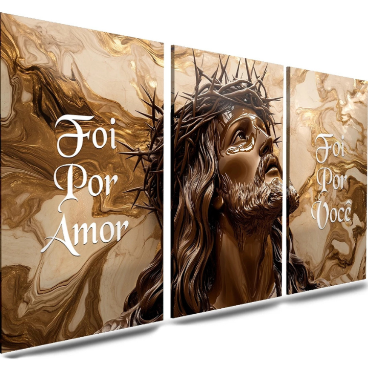 Quadro Decorativo para sala ou Cantinho da Fé -- Jesus (Frases Religiosas) "Poli Lar"