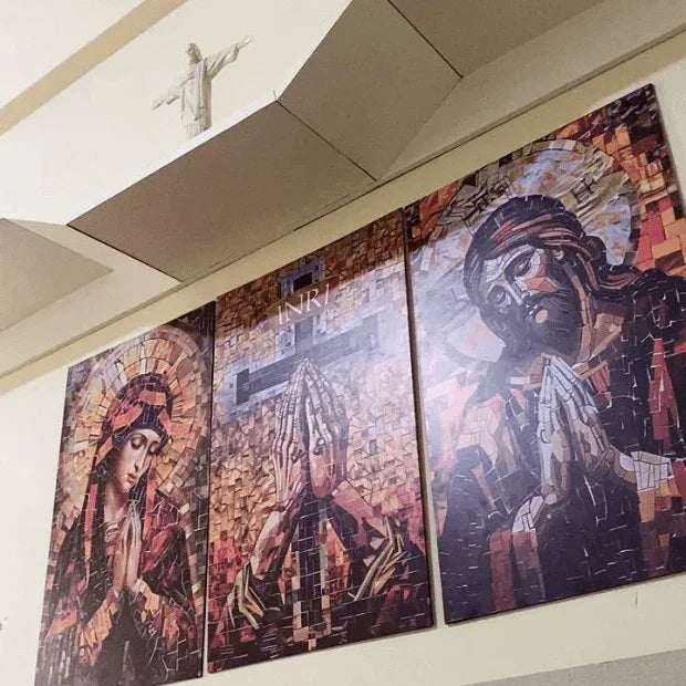 Quadros Religiosos 3D da "Poli Lar" (Maria mãe de Jesus/ INRI Cruz Sagrada/ Jesus Cristo)