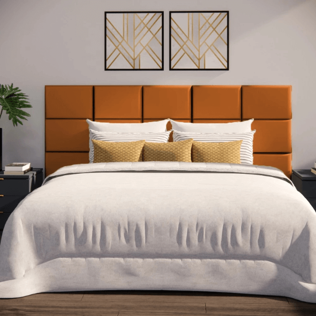 Cabeceira Modular "Poli Lar". Encosto Almofadado para Camas de Solteiro, Casal, Queem e King.