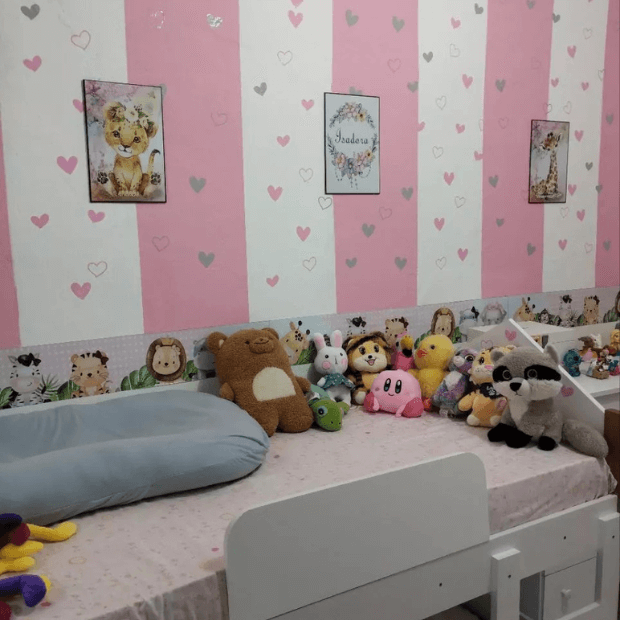 Quadros Decorativos Infantil Safari - Meninas - da "Poli Lar" (Brinde -- Personalização com nome da Pequena)