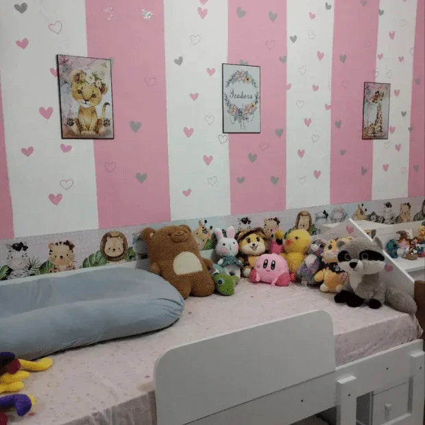 Quadros Decorativos Infantil Safari - Meninas - da "Poli Lar" (Brinde -- Personalização com nome da Pequena)