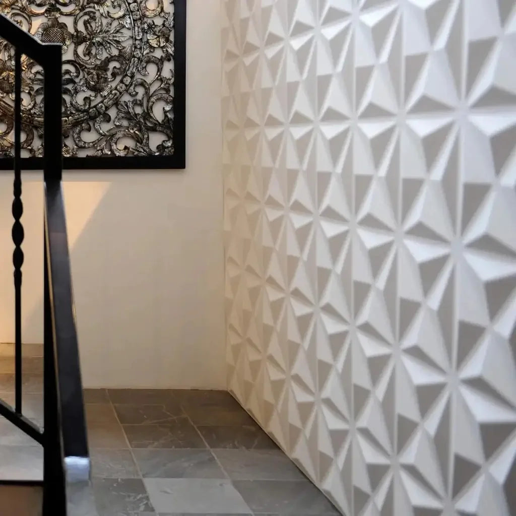 Kit de Placas Decorativas Pétalas 3D em PVC "Poli Lar" 25X25cm Revestimentos de Parede