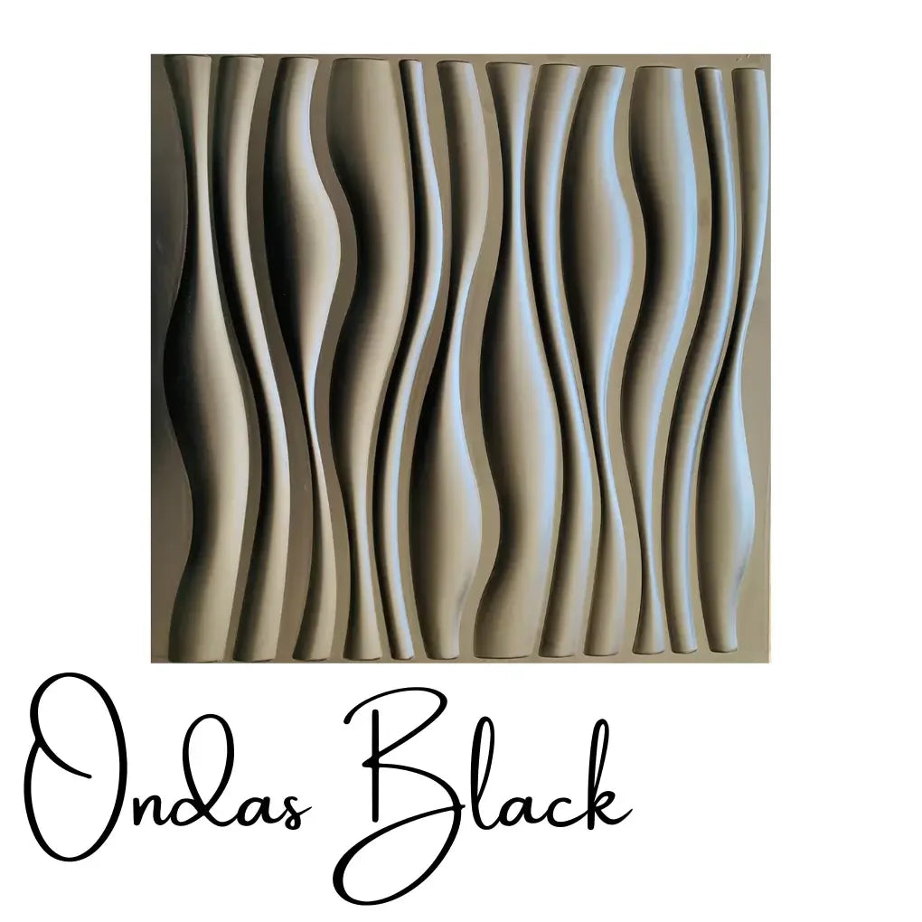 Kit Placas de Parede 3D Modelo Paris de Ondas "Poli Lar" 50x50cm