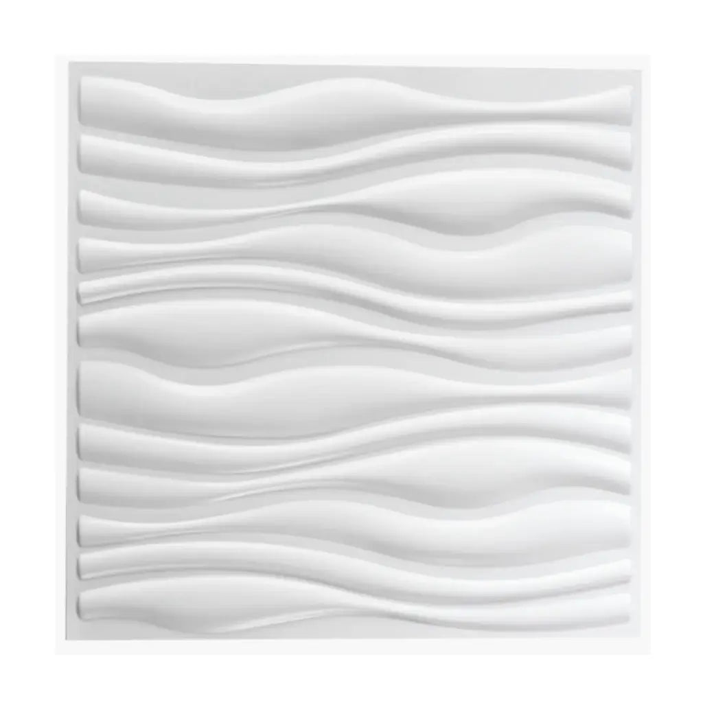 Kit Placas de Parede 3D Modelo Paris de Ondas "Poli Lar" 50x50cm