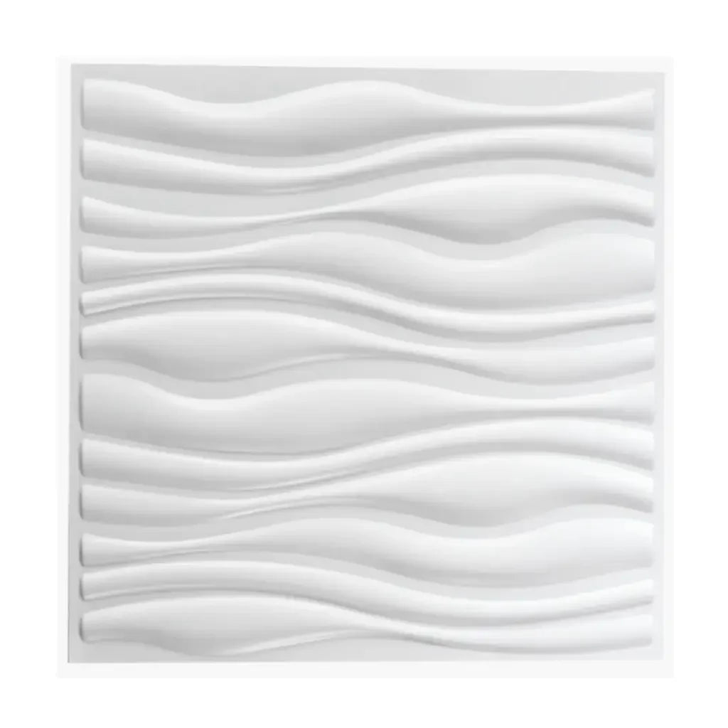 Kit Placas de Parede 3D Modelo Paris de Ondas "Poli Lar" 50x50cm