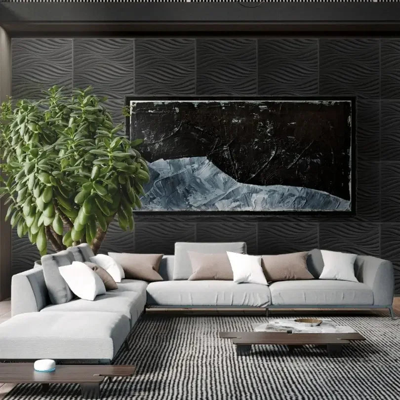 Kit Placas de Parede 3D Modelo Sahara "Poli Lar" 50x50cm