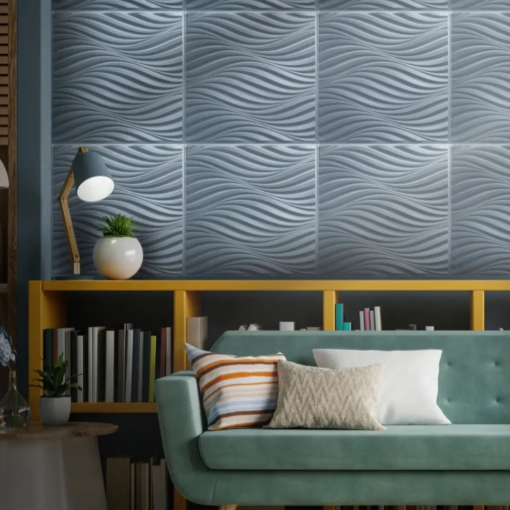 Kit Placas de Parede 3D Modelo Sahara "Poli Lar" 50x50cm