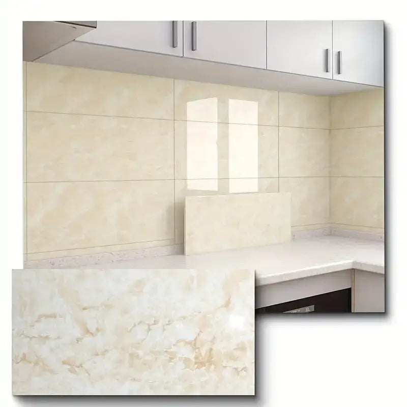 Kit de Placas Mármore Vinílico Adesivo "Poli Lar" (Decoração de Paredes 0.60cm X 0.30cm)