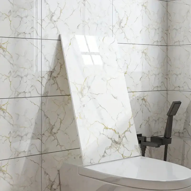 Kit de Placas Mármore Vinílico Adesivo "Poli Lar" (Decoração de Paredes 0.60cm X 0.30cm)