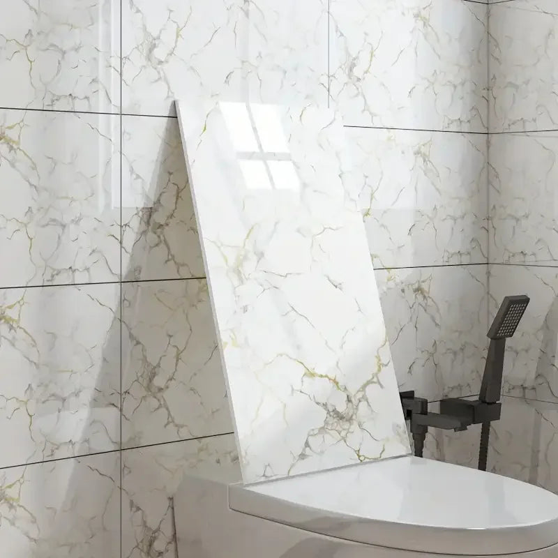 Kit de Placas Mármore Vinílico Adesivo "Poli Lar" (Decoração de Paredes 0.60cm X 0.30cm)