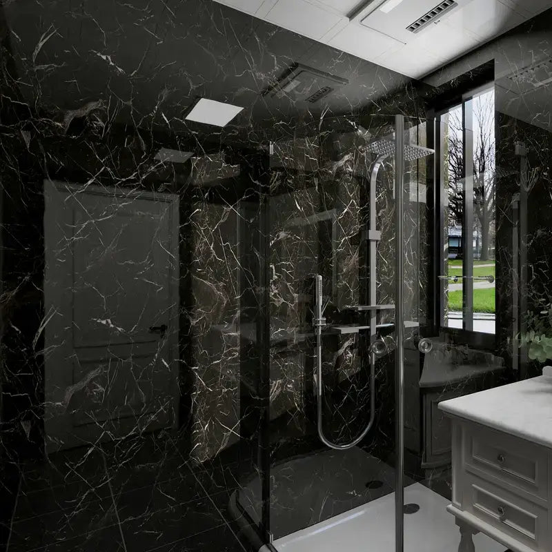 Kit de Placas Mármore Vinílico Adesivo "Poli Lar" (Decoração de Paredes 0.60cm X 0.30cm)