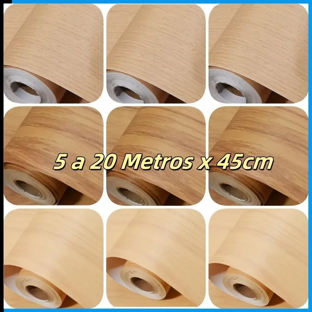 Papel de Parede 3D Madeira "Poli Lar"