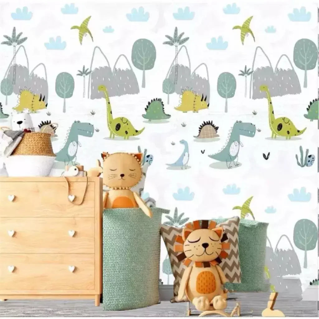 Papel de Parede Infantil 3D "Poli Lar" Estampas Modernas e Variadas