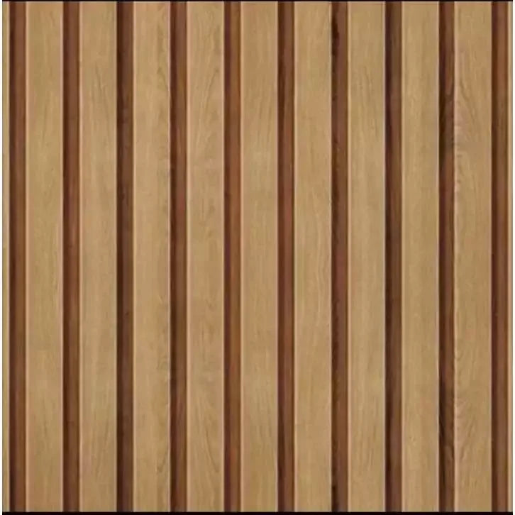 Papel de Parede Ripado Madeira 3D Auto Colante "Poli Lar"