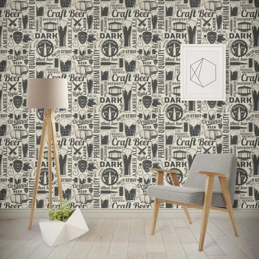 Papel de Parede Área Gourmet Lounge Beer "Poli Lar"