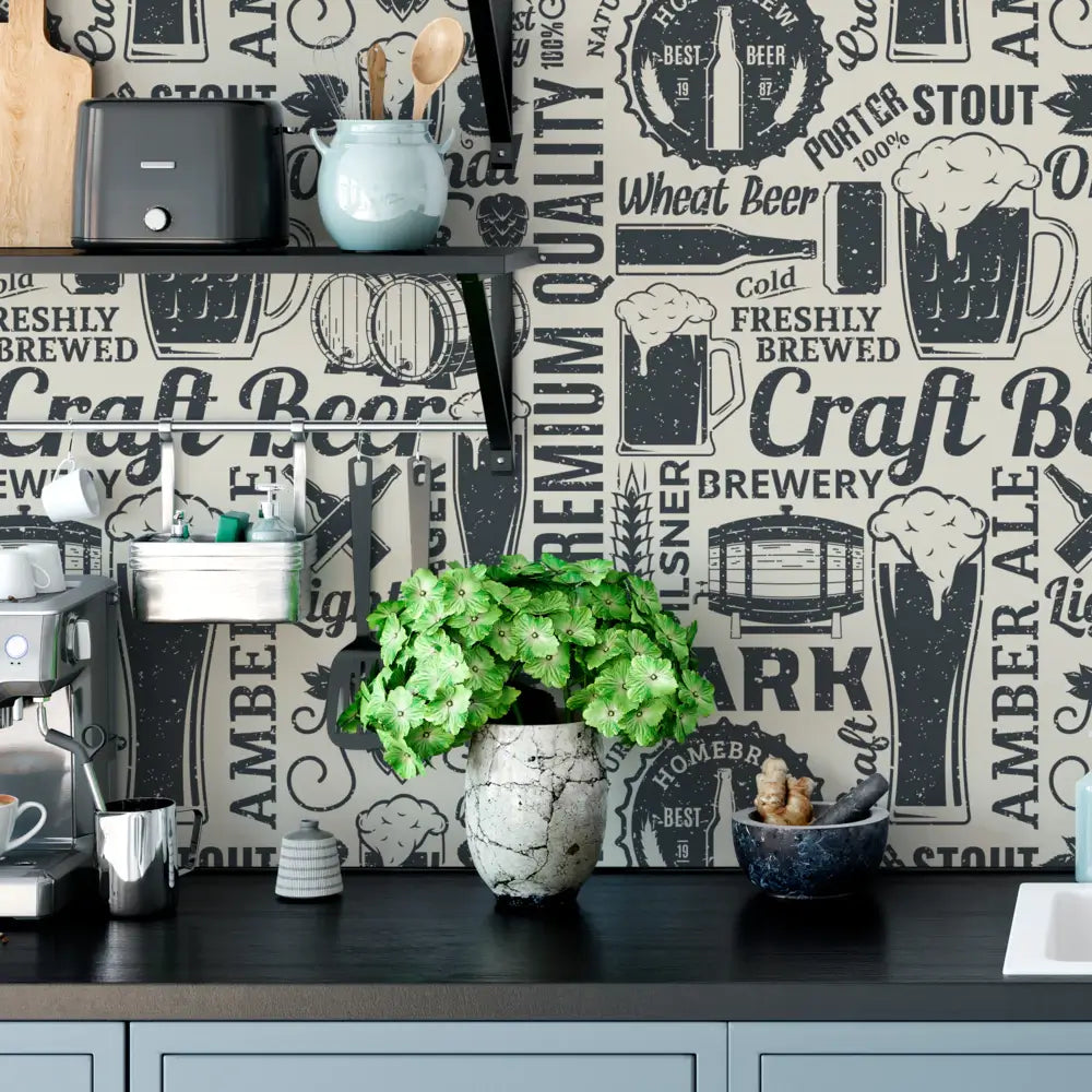 Papel de Parede Área Gourmet Lounge Beer "Poli Lar"