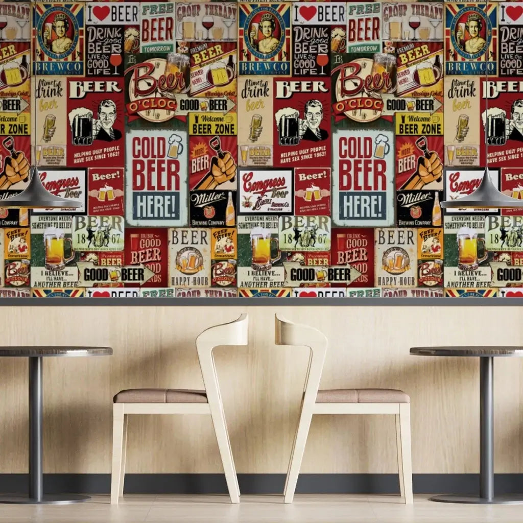 Papel de Parede Área Gourmet - Churrasqueira - Vintage "Poli Lar"