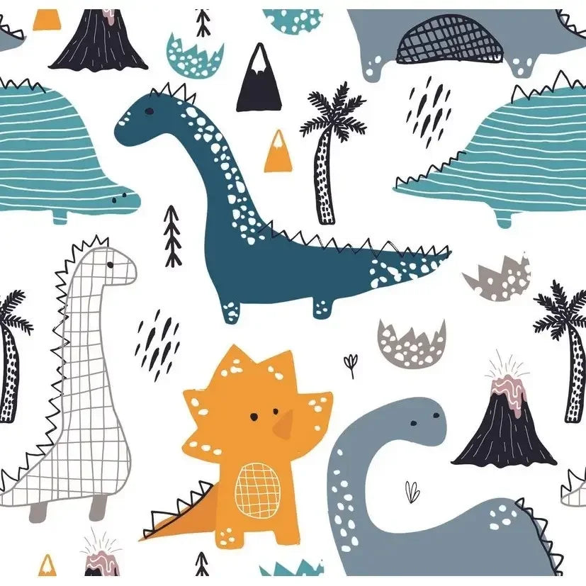 Papel de Parede Infantil 3D tema Dinossauro "Poli Lar"