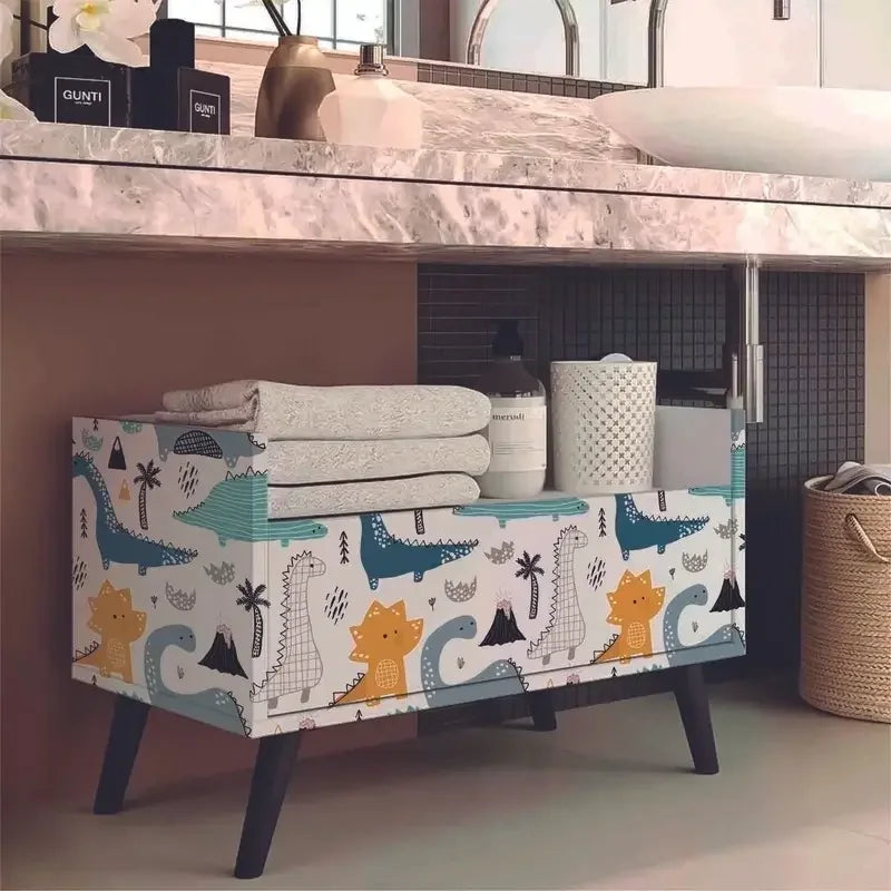 Papel de Parede Infantil 3D tema Dinossauro "Poli Lar"