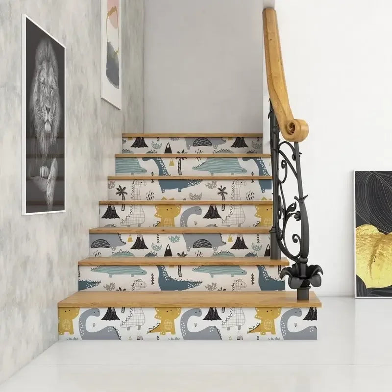 Papel de Parede Infantil 3D tema Dinossauro "Poli Lar"