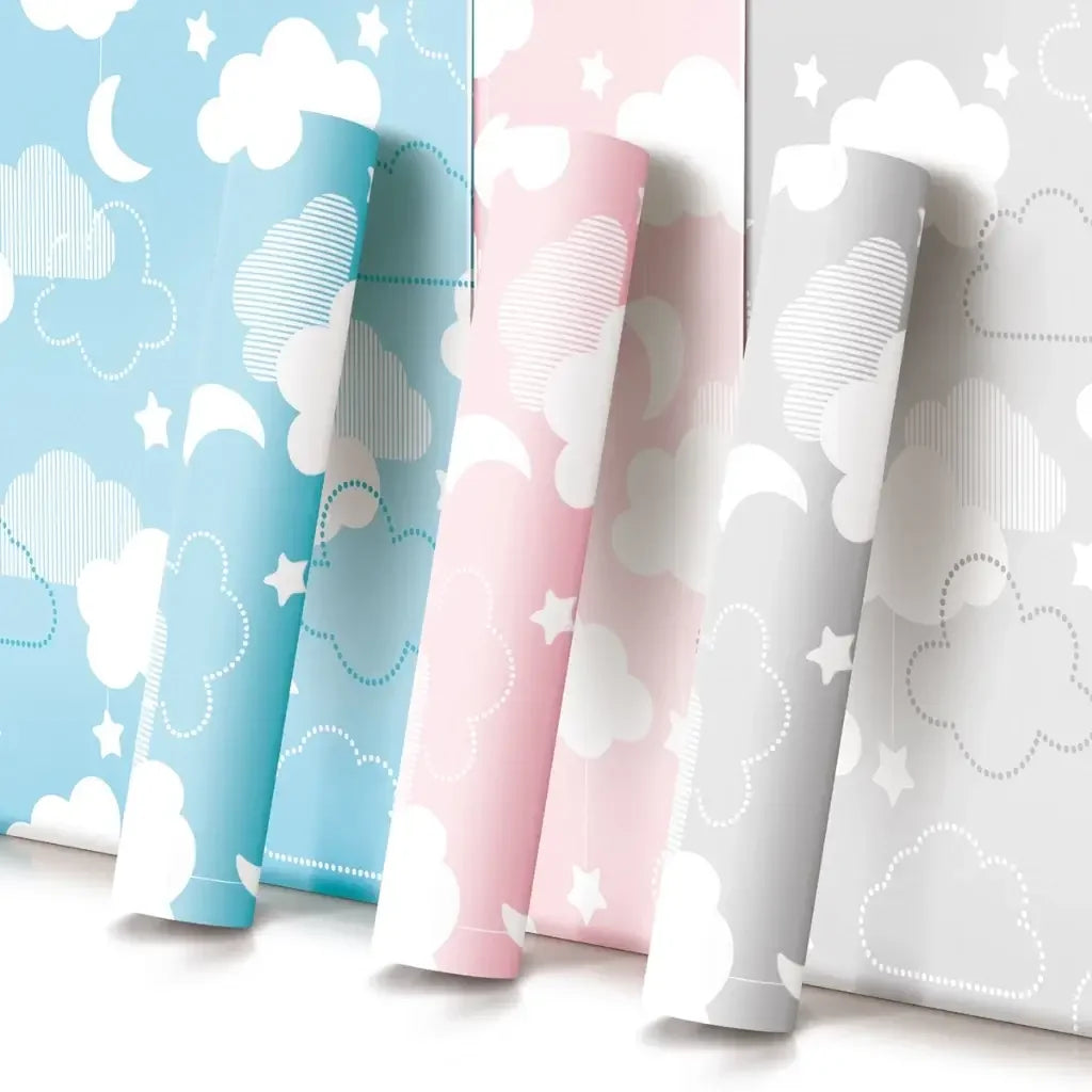 Papel de Parede 3D Infantil Nuvens ideal para (Meninos e Meninas) "Poli Lar"