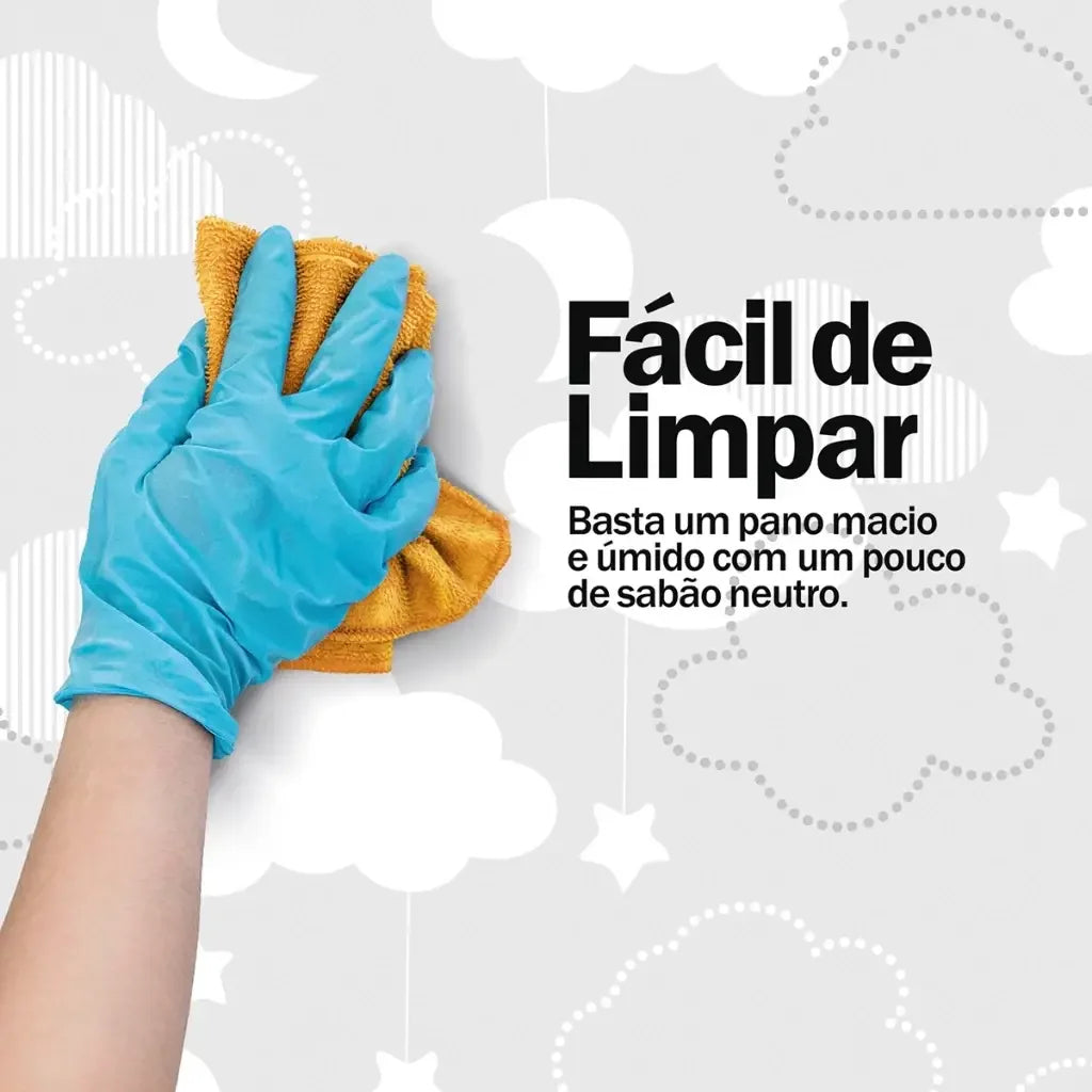 Papel de Parede 3D Infantil Nuvens ideal para (Meninos e Meninas) "Poli Lar"