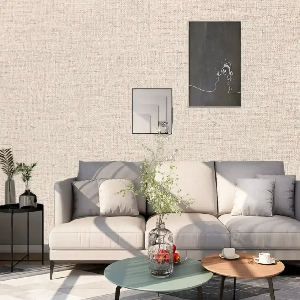 Papel de Parede 3D linho Texturizado "Poli Lar"