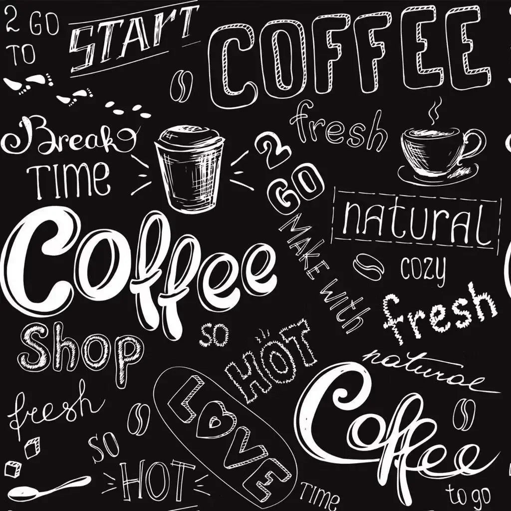 Papel de Parede Cantinho do Café (Preto Fosco) "Poli Lar" Moderno e Inovador !