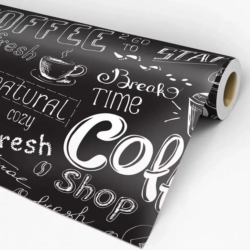 Papel de Parede Cantinho do Café (Preto Fosco) "Poli Lar" Moderno e Inovador !