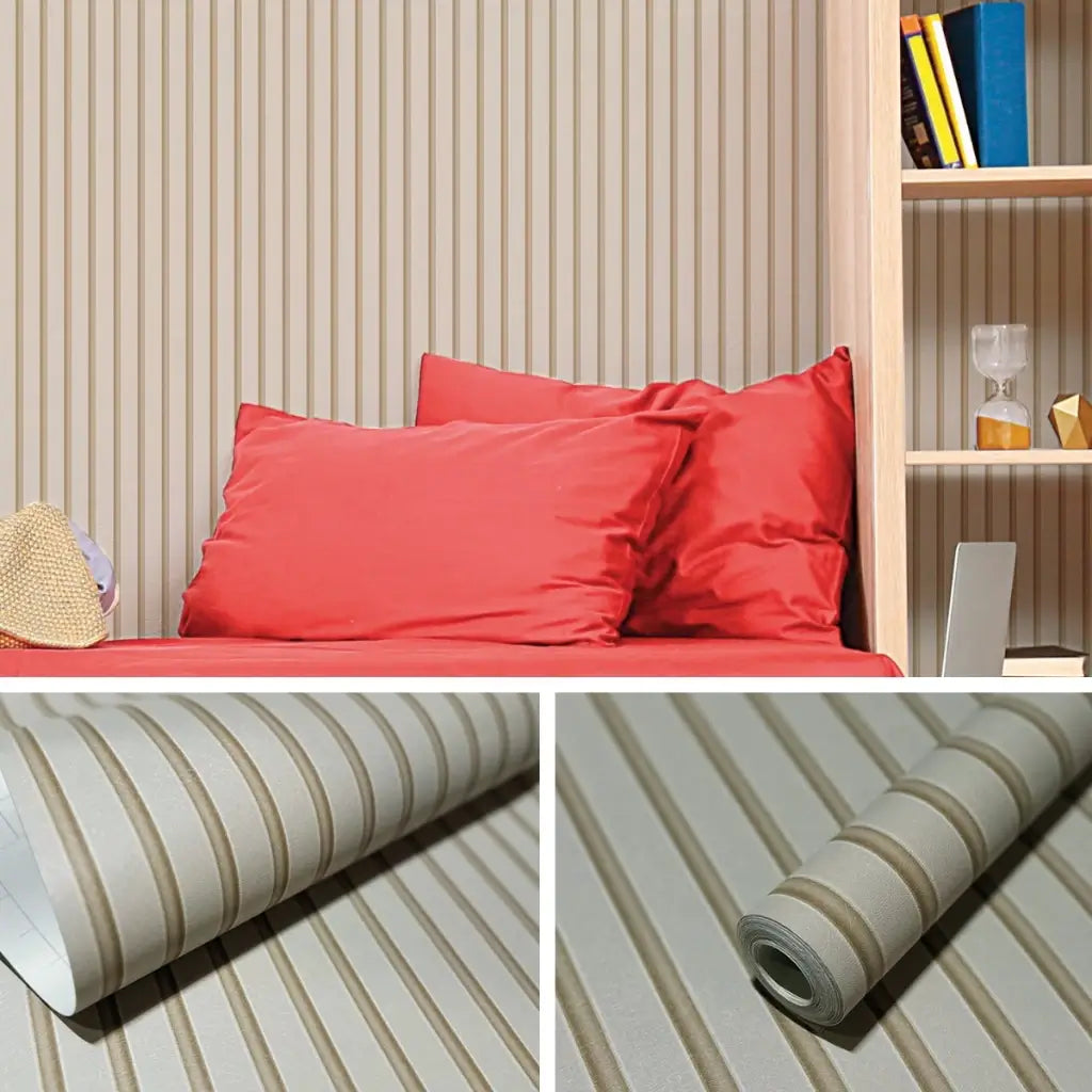 Papel de parede Ripado 3D - Cores Foscas Exclusivas - "Poli Lar"