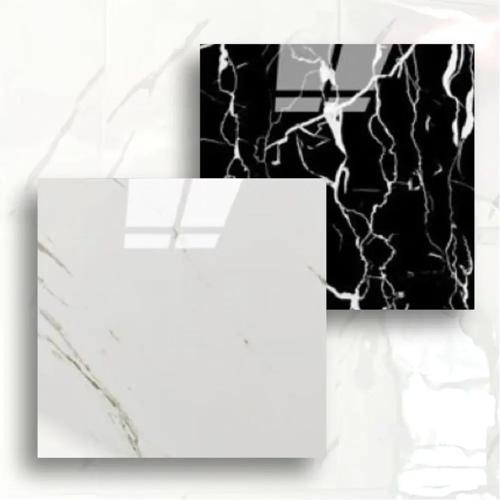 Piso de Porcelanato Vinilico Mármore PVC Super Brilho (Varias Cores e Estampas Diferentes) 50X50 "Poli Lar"