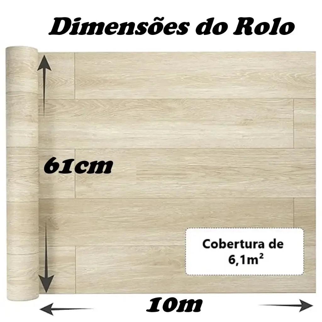 Piso Vinilico Adesivo tom de Madeira, Cimento Queimado e Mármore Ideal para Pisos e Parede da "Poli Lar"