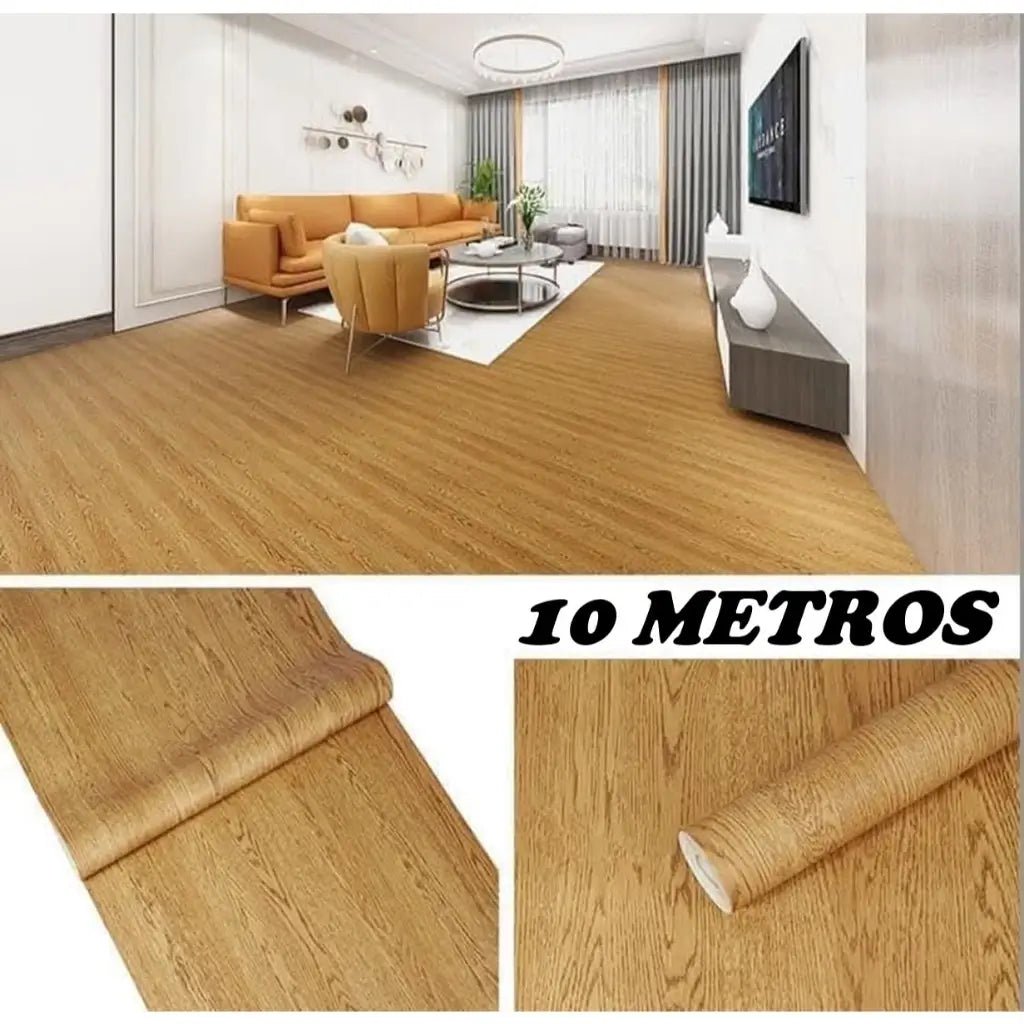 Piso Vinilico Adesivo tom de Madeira, Cimento Queimado e Mármore Ideal para Pisos e Parede da "Poli Lar"