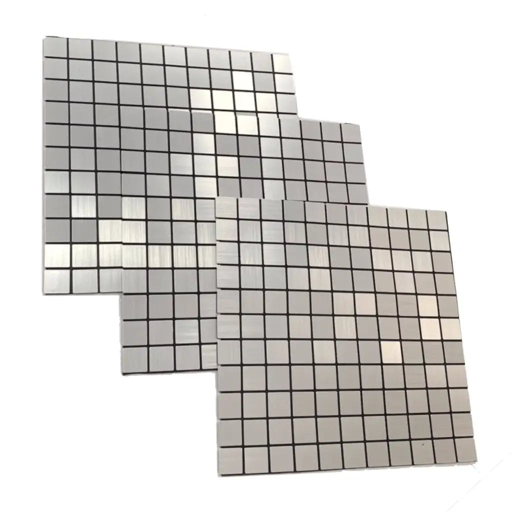 Placa de Parede 3D Pastilhas Metalizadas "Poli Lar" 30cm X 30cm