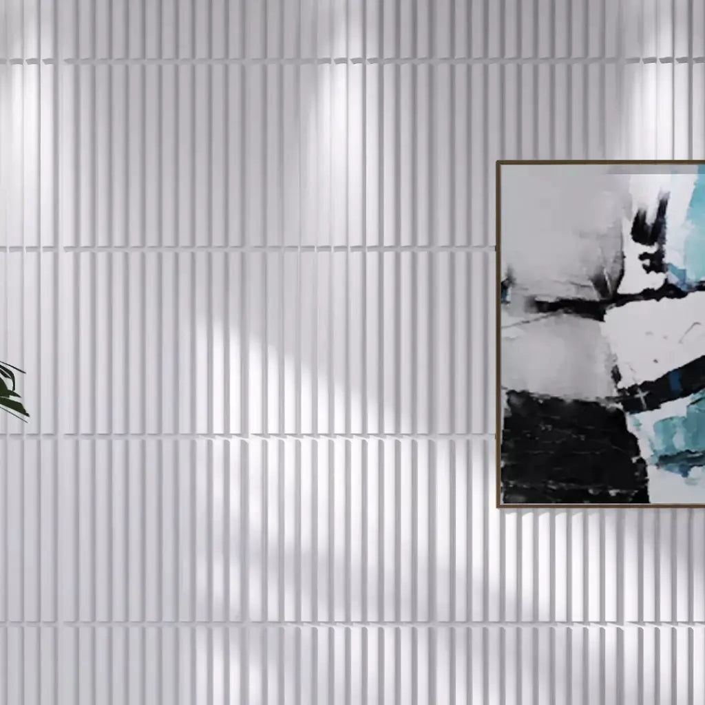 Placas de Parede 3D Kit Hungria Ripado 50X50 "Poli Lar"