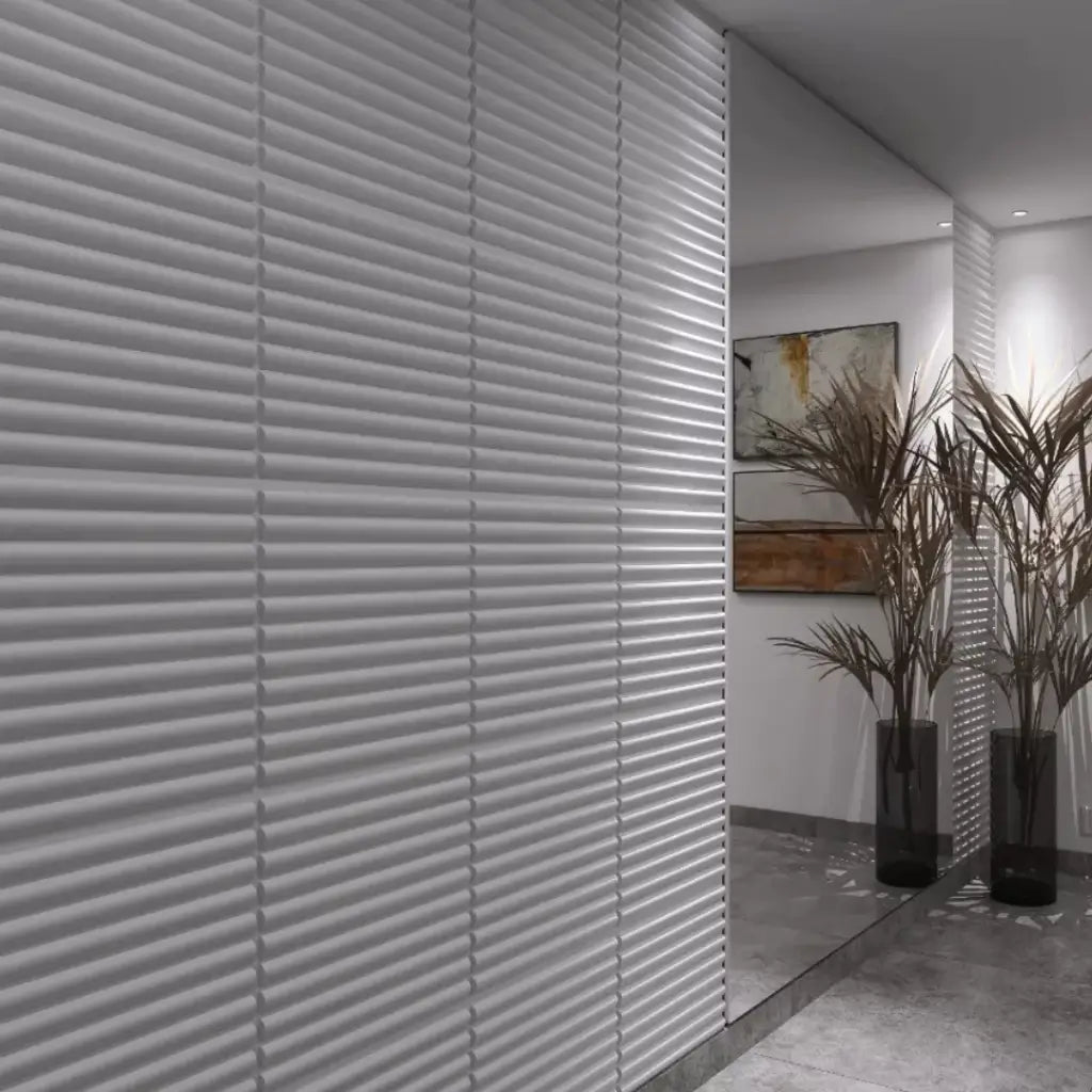 Placas de Parede 3D Kit Hungria Ripado 50X50 "Poli Lar"