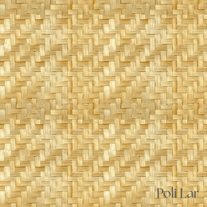 Papel de Parede 3D Palha Trançada "Poli Lar" Exuberância & Realismo em sua Parede