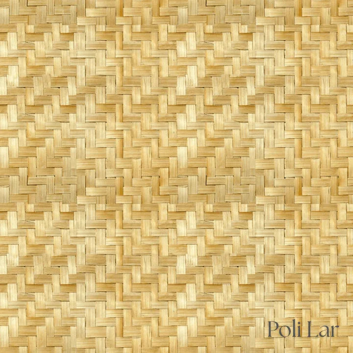 Papel de Parede 3D Palha Trançada "Poli Lar" Exuberância & Realismo em sua Parede