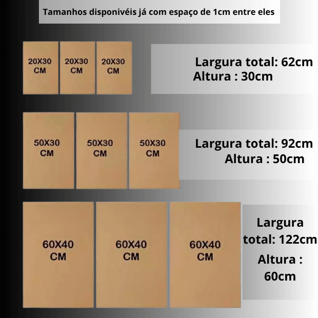 Quadros Decorativos Plantas Tropical com Linhas Geométricas "Poli Lar"