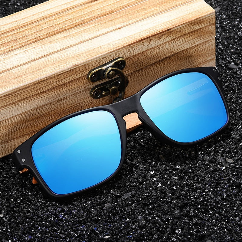 Óculos de sol polarizados feitos à mão em madeira de faia Óculos de sol para dirigir ao ar livre dobradiça reforçada