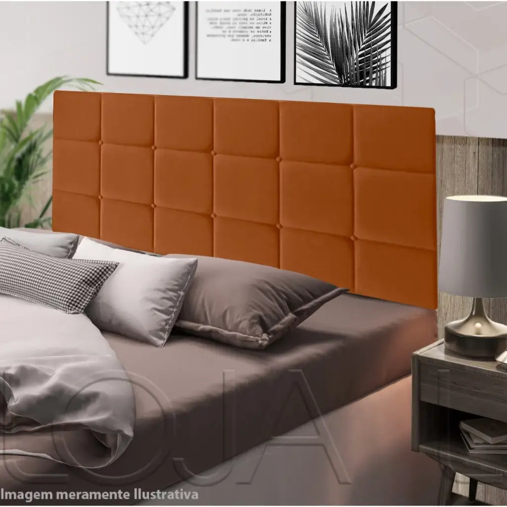 Cabeceira de Cama Box Modular - Califa - Suede - Solteiro e Casal "Poli Lar"