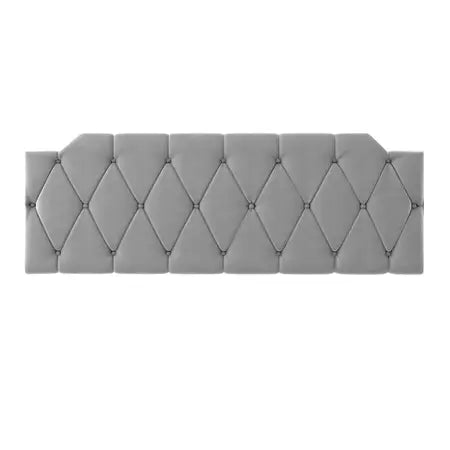 Cabeceira de Cama Box Casal Bruna "Poli Lar" Suede - Medidas: (1.40mts/1.60mts)