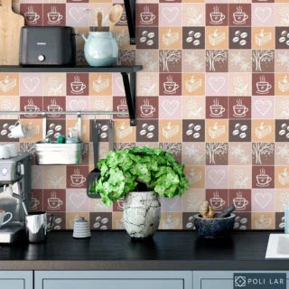 Papel de Parede 3D Cantinho do Café  "Poli Lar" Desing Moderno e Inovador
